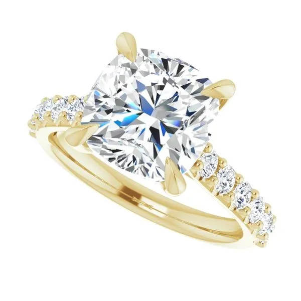 Claw-Prong Accented Engagement Ring Image 5 Shipley's Fine Jewelry Hampstead, MD