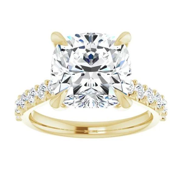 Claw-Prong Accented Engagement Ring Image 3 Shipley's Fine Jewelry Hampstead, MD