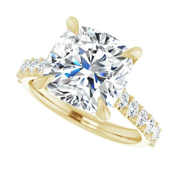 Claw-Prong Accented Engagement Ring Image 5 Shipley's Fine Jewelry Hampstead, MD