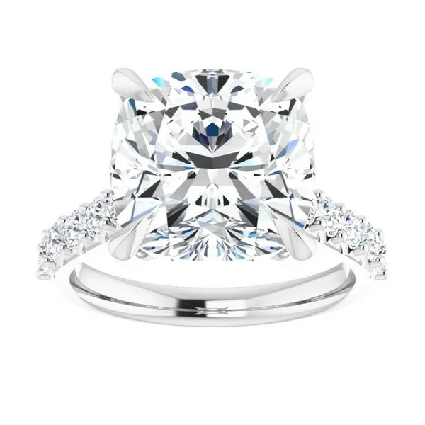 Claw-Prong Accented Engagement Ring Image 3 Shipley's Fine Jewelry Hampstead, MD