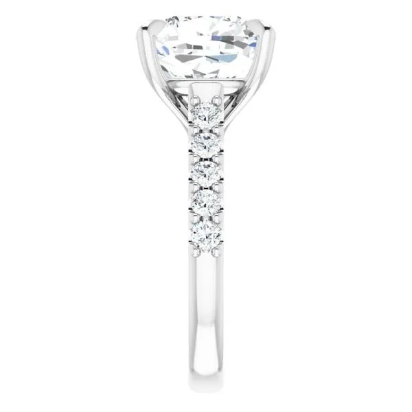 Claw-Prong Accented Engagement Ring Image 4 Shipley's Fine Jewelry Hampstead, MD