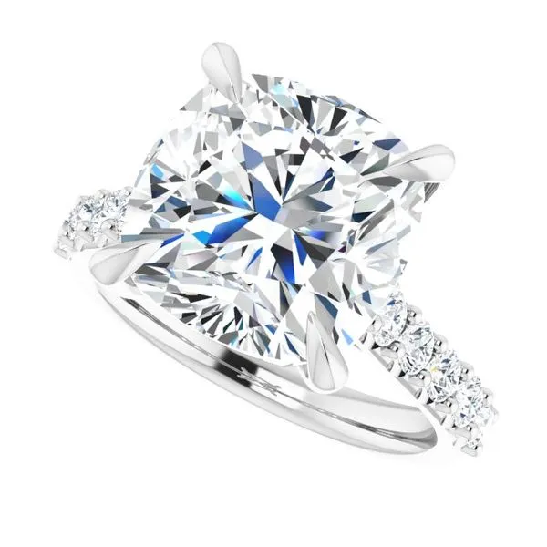 Claw-Prong Accented Engagement Ring Image 5 Shipley's Fine Jewelry Hampstead, MD