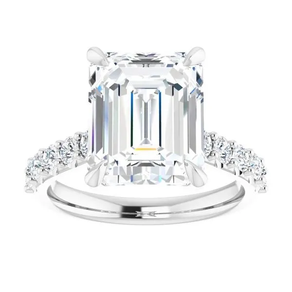 Claw-Prong Accented Engagement Ring Image 3 Shipley's Fine Jewelry Hampstead, MD