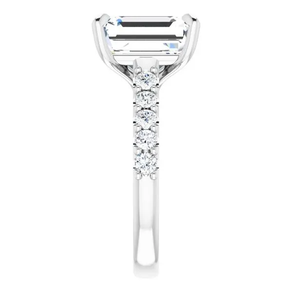 Claw-Prong Accented Engagement Ring Image 4 Shipley's Fine Jewelry Hampstead, MD