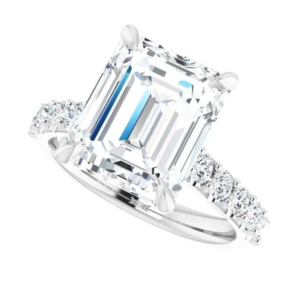 Claw-Prong Accented Engagement Ring Image 5 Shipley's Fine Jewelry Hampstead, MD