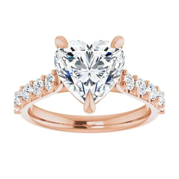 Claw-Prong Accented Engagement Ring Image 3 Shipley's Fine Jewelry Hampstead, MD