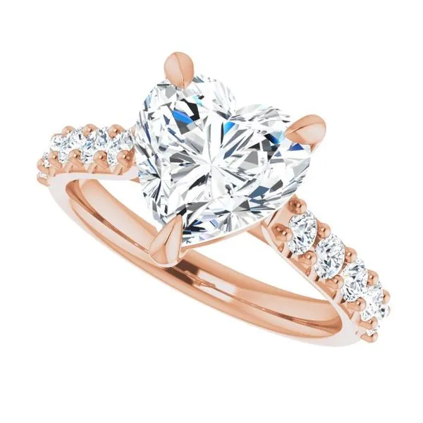 Claw-Prong Accented Engagement Ring Image 5 Shipley's Fine Jewelry Hampstead, MD