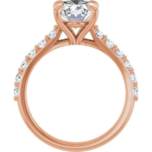 Claw-Prong Accented Engagement Ring Image 2 Shipley's Fine Jewelry Hampstead, MD
