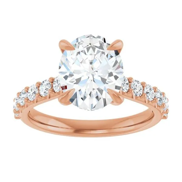 Claw-Prong Accented Engagement Ring Image 3 Shipley's Fine Jewelry Hampstead, MD