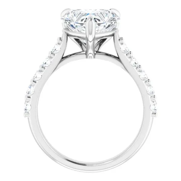 Claw-Prong Accented Engagement Ring Image 2 Shipley's Fine Jewelry Hampstead, MD