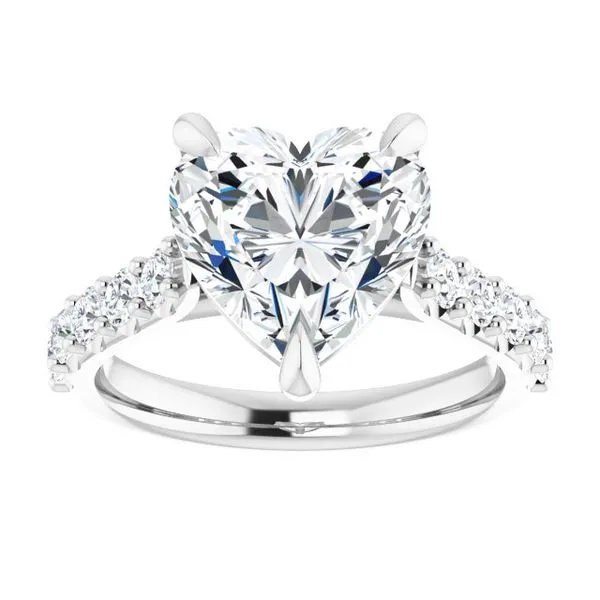 Claw-Prong Accented Engagement Ring Image 3 Shipley's Fine Jewelry Hampstead, MD