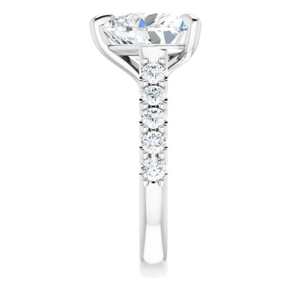 Claw-Prong Accented Engagement Ring Image 4 Shipley's Fine Jewelry Hampstead, MD