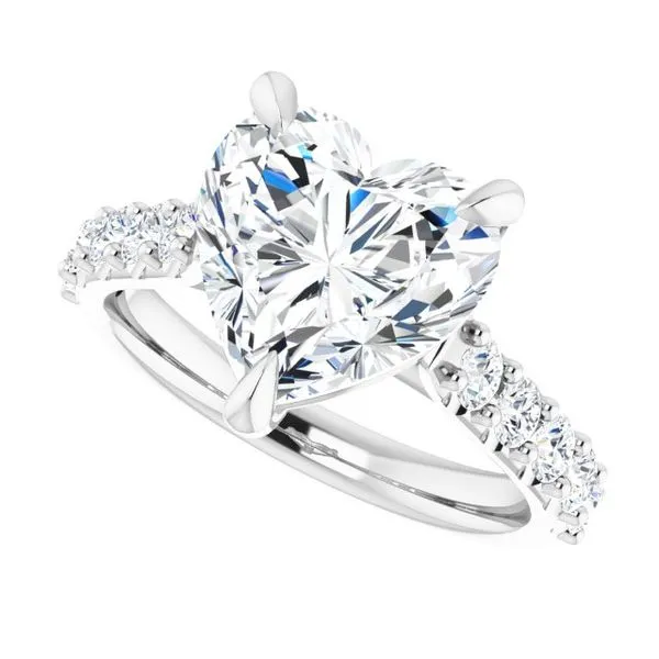 Claw-Prong Accented Engagement Ring Image 5 Shipley's Fine Jewelry Hampstead, MD