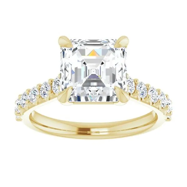 Claw-Prong Accented Engagement Ring Image 3 Shipley's Fine Jewelry Hampstead, MD