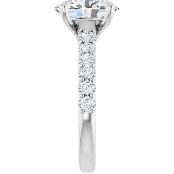 Claw-Prong Accented Engagement Ring Image 4 Robison Jewelry Co. Fernandina Beach, FL