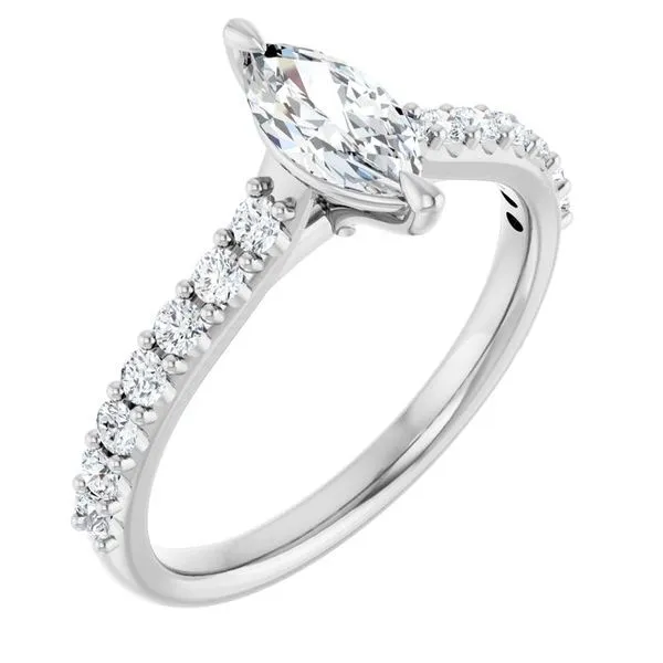 Claw-Prong Accented Engagement Ring Shipley's Fine Jewelry Hampstead, MD