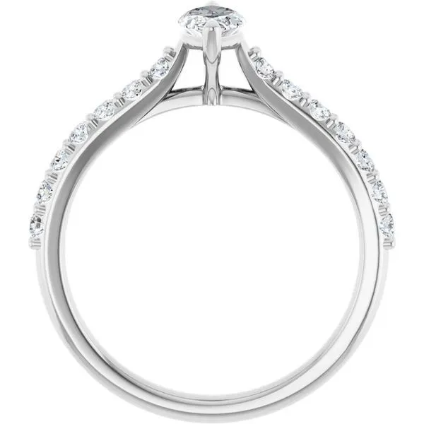 Claw-Prong Accented Engagement Ring Image 2 Shipley's Fine Jewelry Hampstead, MD