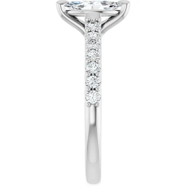 Claw-Prong Accented Engagement Ring Image 4 Shipley's Fine Jewelry Hampstead, MD