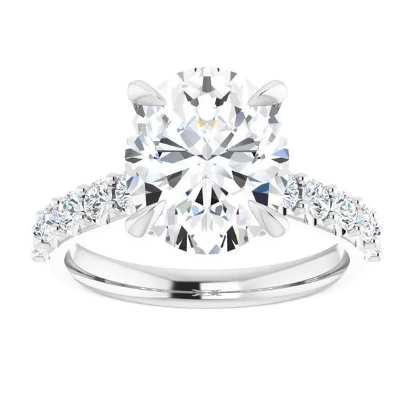 Claw-Prong Accented Engagement Ring Image 3 Shipley's Fine Jewelry Hampstead, MD