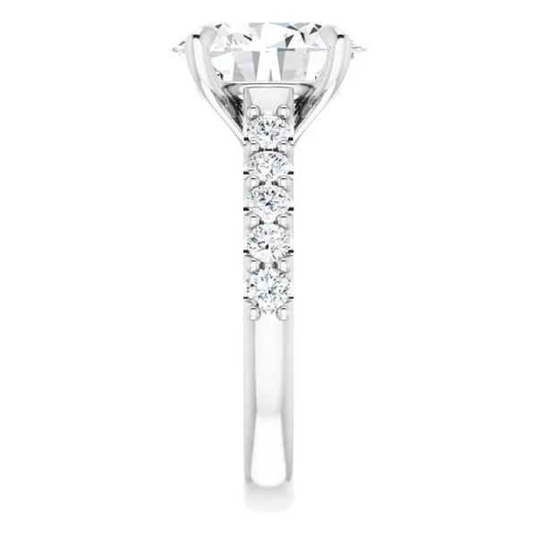 Claw-Prong Accented Engagement Ring Image 4 Shipley's Fine Jewelry Hampstead, MD