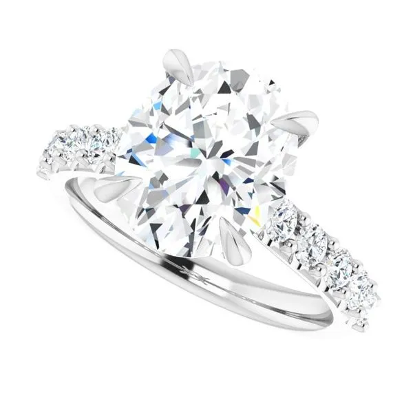 Claw-Prong Accented Engagement Ring Image 5 Shipley's Fine Jewelry Hampstead, MD