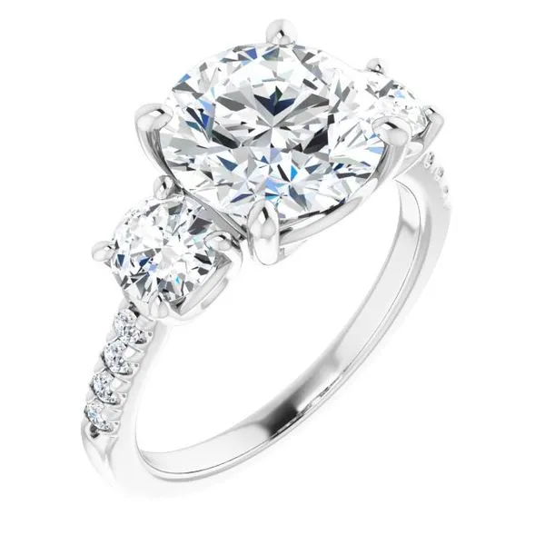 Three-Stone Engagement Ring Raleigh Diamond Fine Jewelry Raleigh, NC