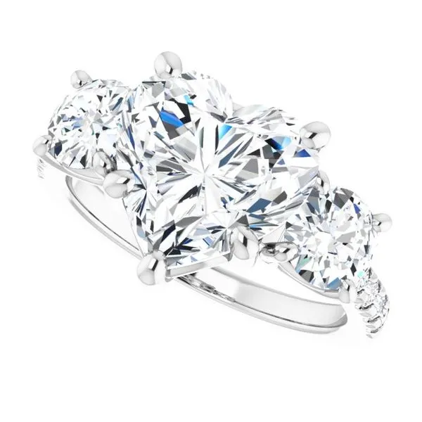 Three-Stone Engagement Ring Image 5 Raleigh Diamond Fine Jewelry Raleigh, NC