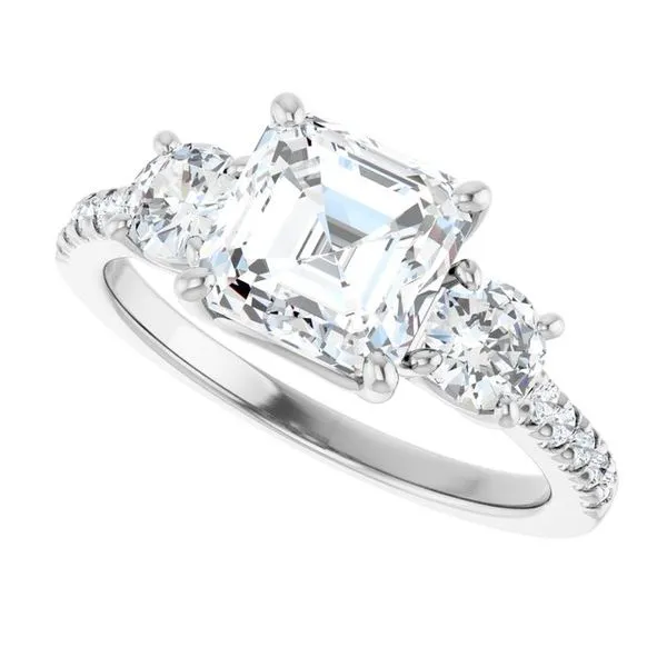 Three-Stone Engagement Ring Image 5 Raleigh Diamond Fine Jewelry Raleigh, NC