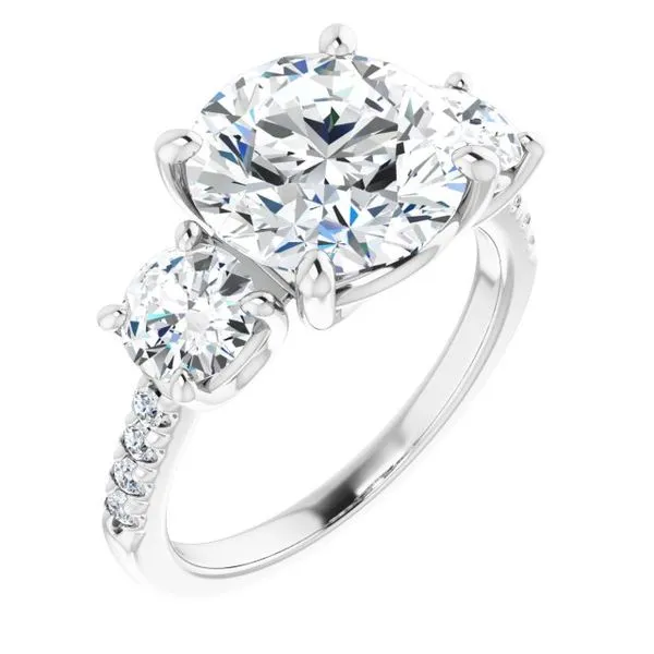 Three-Stone Engagement Ring Raleigh Diamond Fine Jewelry Raleigh, NC