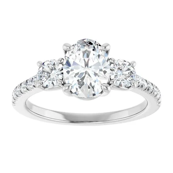 Three-Stone Engagement Ring Image 3 Raleigh Diamond Fine Jewelry Raleigh, NC