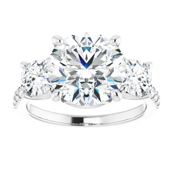 Three-Stone Engagement Ring Image 3 Raleigh Diamond Fine Jewelry Raleigh, NC