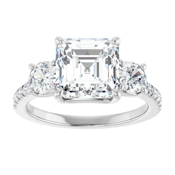 Three-Stone Engagement Ring Image 3 Raleigh Diamond Fine Jewelry Raleigh, NC