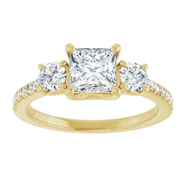 Three-Stone Engagement Ring Image 3 Raleigh Diamond Fine Jewelry Raleigh, NC