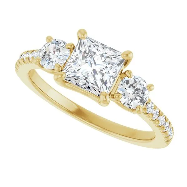 Three-Stone Engagement Ring Image 5 Raleigh Diamond Fine Jewelry Raleigh, NC