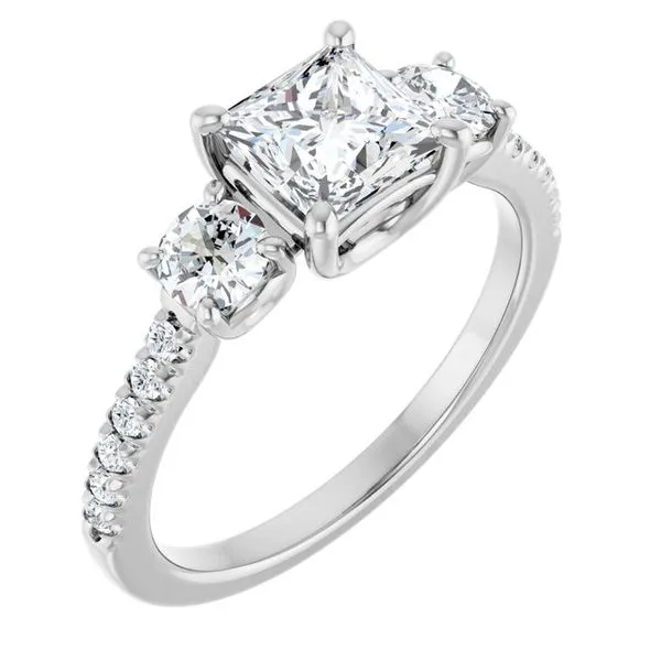 Three-Stone Engagement Ring Raleigh Diamond Fine Jewelry Raleigh, NC