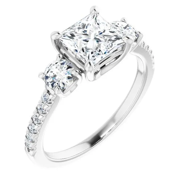 Three-Stone Engagement Ring Raleigh Diamond Fine Jewelry Raleigh, NC