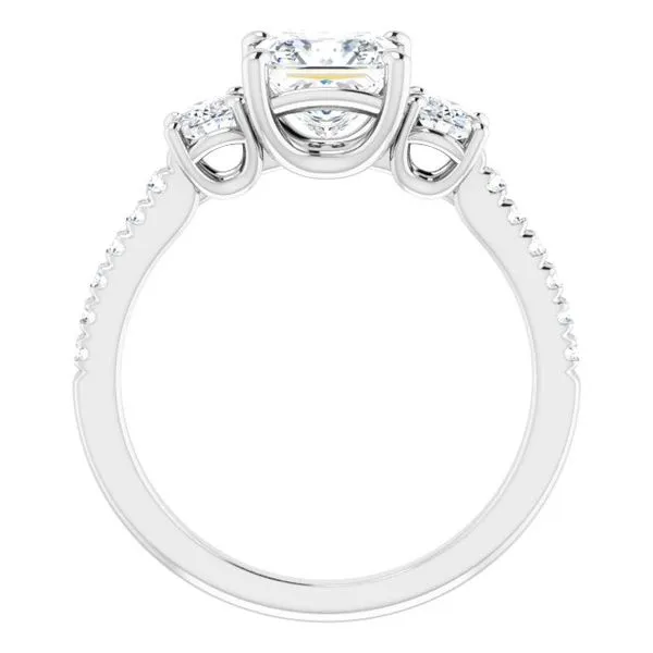 Three-Stone Engagement Ring Image 2 Raleigh Diamond Fine Jewelry Raleigh, NC