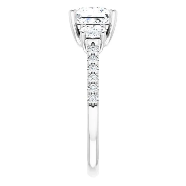 Three-Stone Engagement Ring Image 4 Raleigh Diamond Fine Jewelry Raleigh, NC