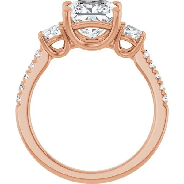 Three-Stone Engagement Ring Image 2 JF Jones Jewelers Rochester, NY