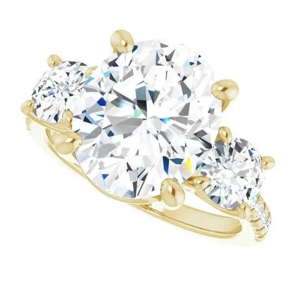 Three-Stone Engagement Ring Image 5 Raleigh Diamond Fine Jewelry Raleigh, NC