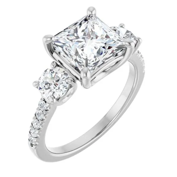Three-Stone Engagement Ring Raleigh Diamond Fine Jewelry Raleigh, NC