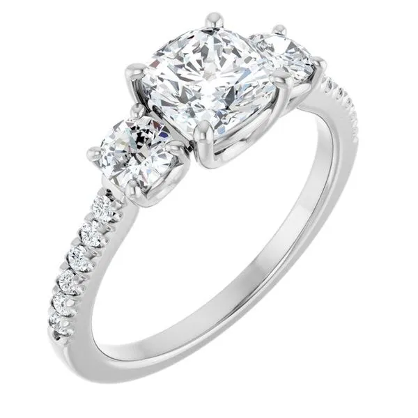 Three-Stone Engagement Ring Raleigh Diamond Fine Jewelry Raleigh, NC