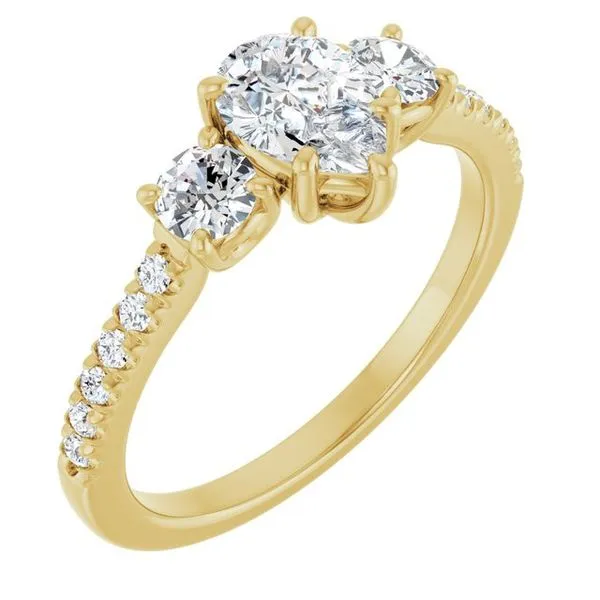 Three-Stone Engagement Ring Raleigh Diamond Fine Jewelry Raleigh, NC