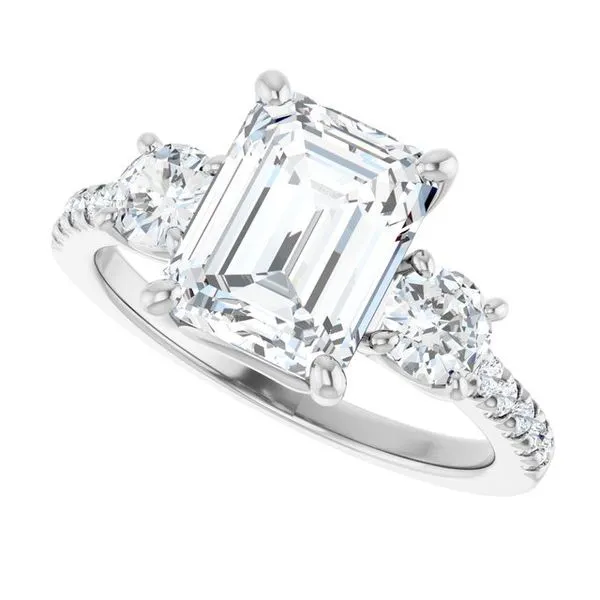 Three-Stone Engagement Ring Image 5 Raleigh Diamond Fine Jewelry Raleigh, NC