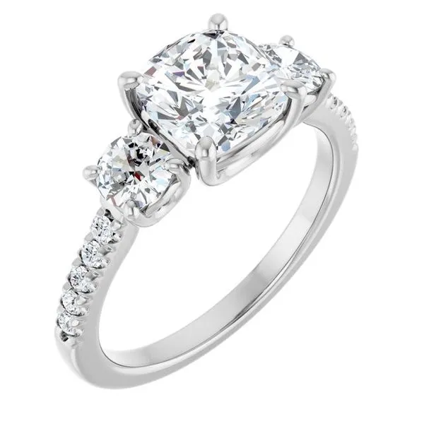 Three-Stone Engagement Ring Raleigh Diamond Fine Jewelry Raleigh, NC
