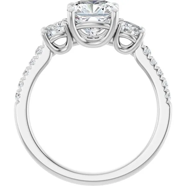 Three-Stone Engagement Ring Image 2 Raleigh Diamond Fine Jewelry Raleigh, NC