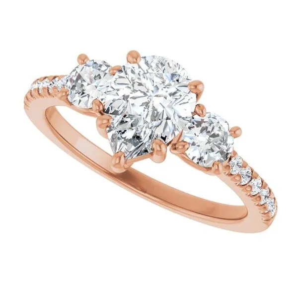 Three-Stone Engagement Ring Image 5 Raleigh Diamond Fine Jewelry Raleigh, NC