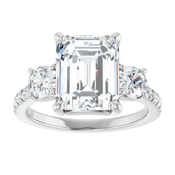 Three-Stone Engagement Ring Image 3 Raleigh Diamond Fine Jewelry Raleigh, NC