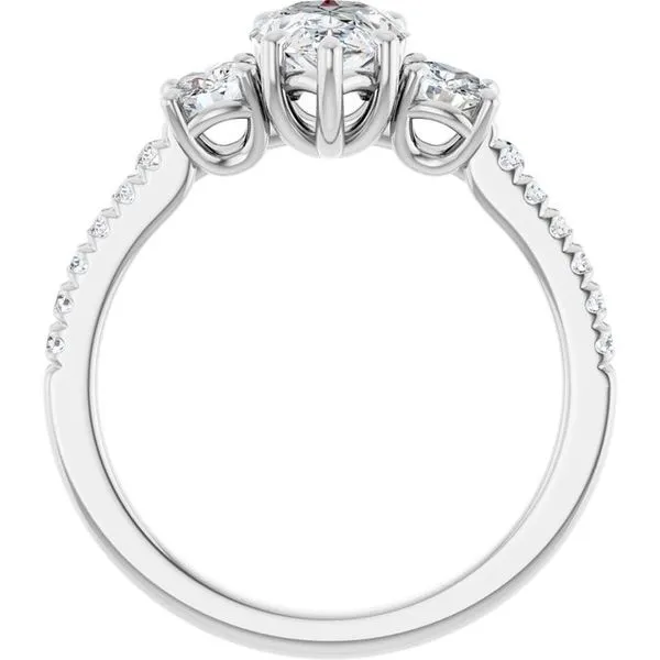 Three-Stone Engagement Ring Image 2 Raleigh Diamond Fine Jewelry Raleigh, NC