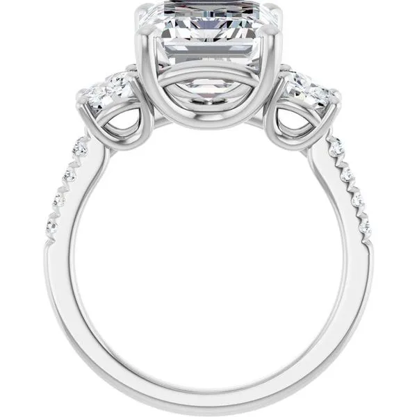 Three-Stone Engagement Ring Image 2 Raleigh Diamond Fine Jewelry Raleigh, NC